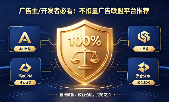有没有广告联盟不扣量平台推荐?