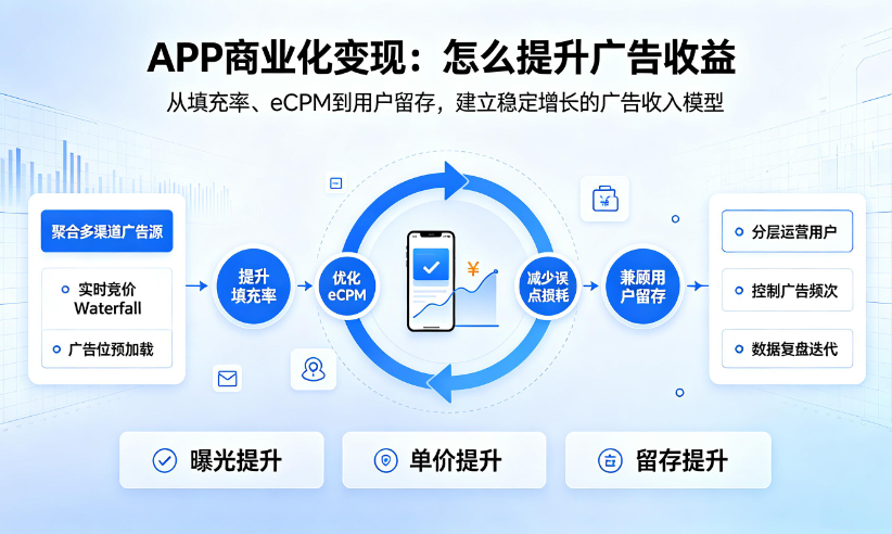 app商业化变现怎么提升广告收益?