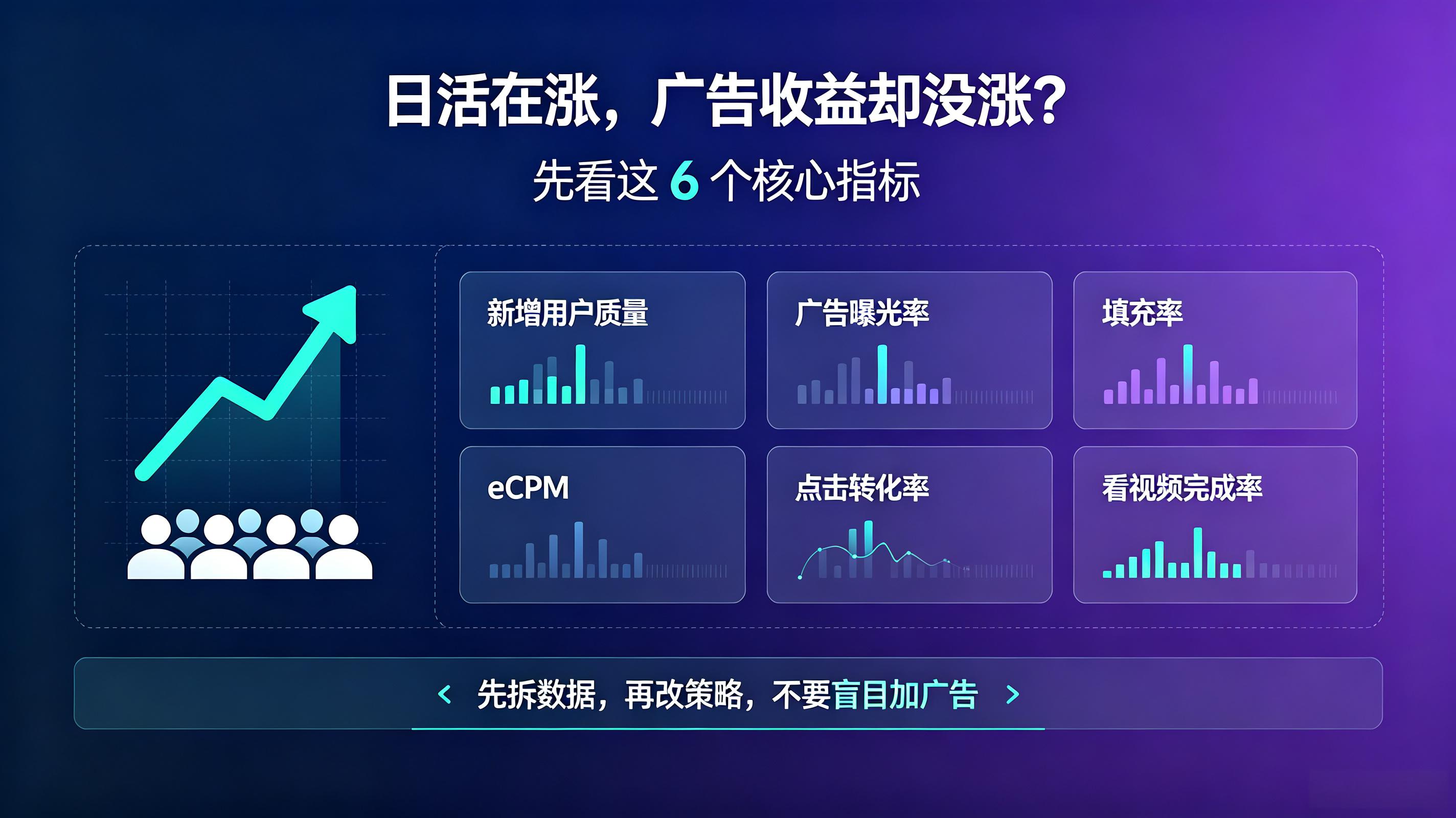 app日活在涨广告收益却没涨怎么办?