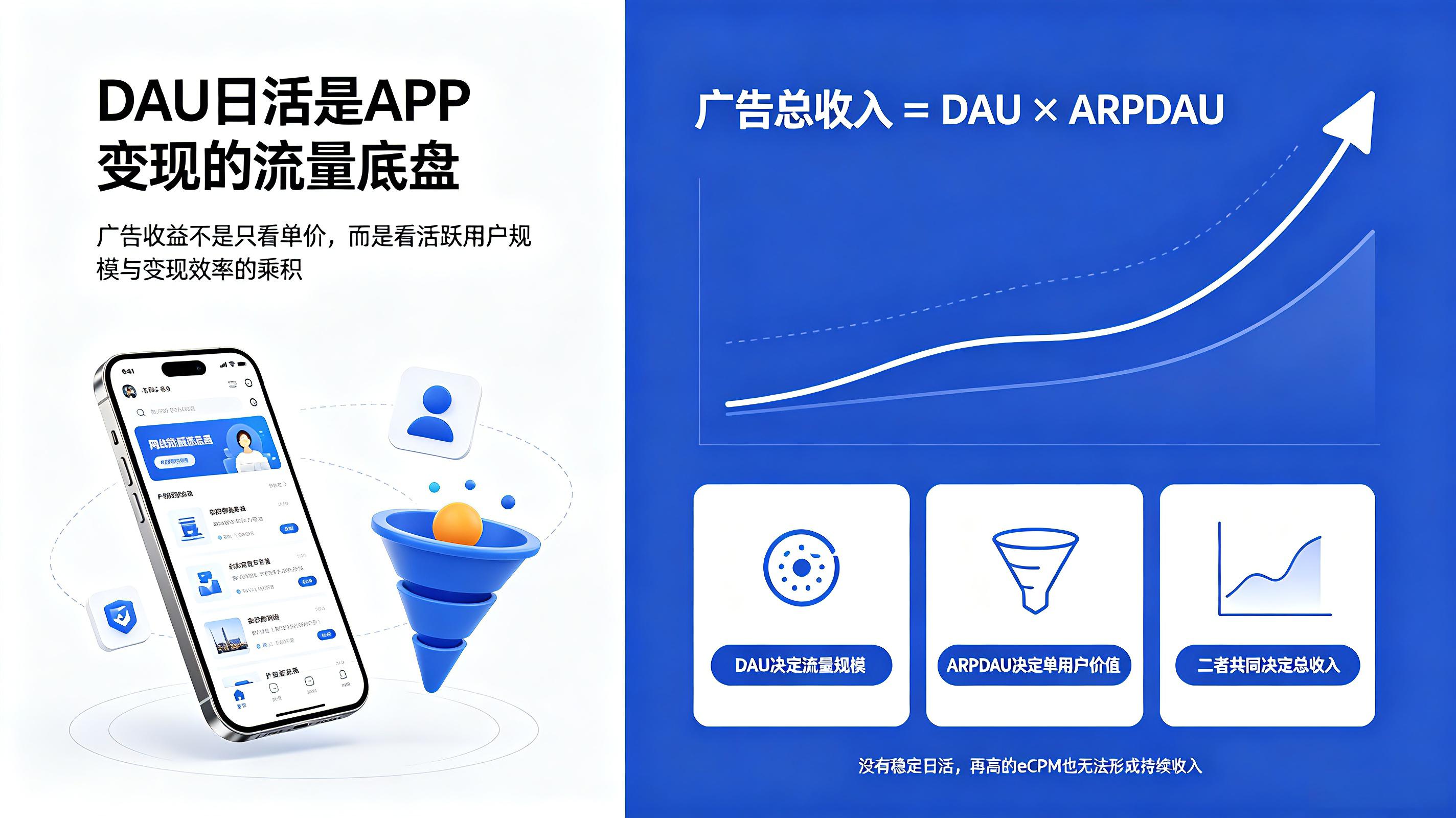 APP的DAU日活人数对APP变现收益有什么影响?