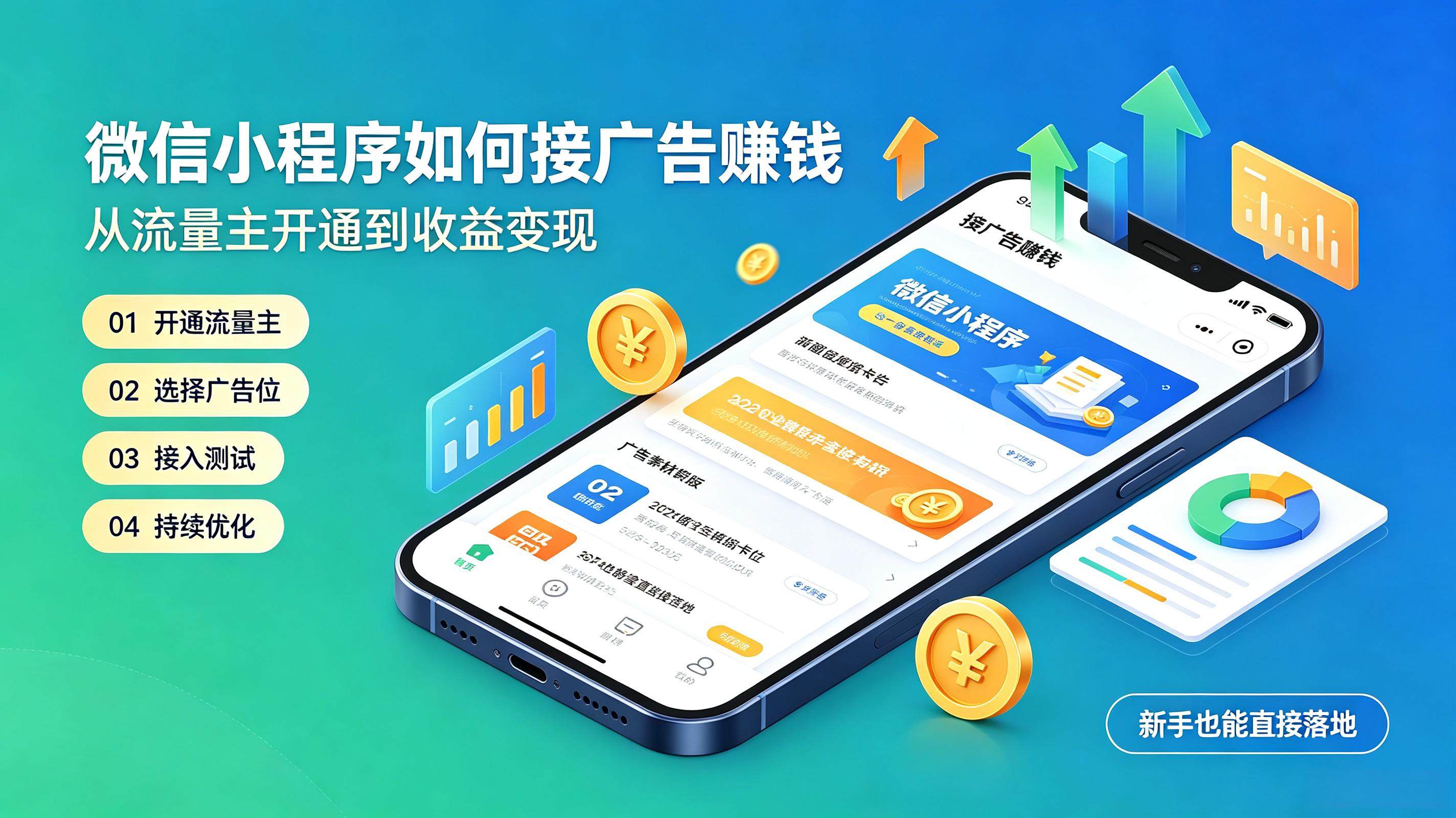 微信小程序如何接广告赚钱?