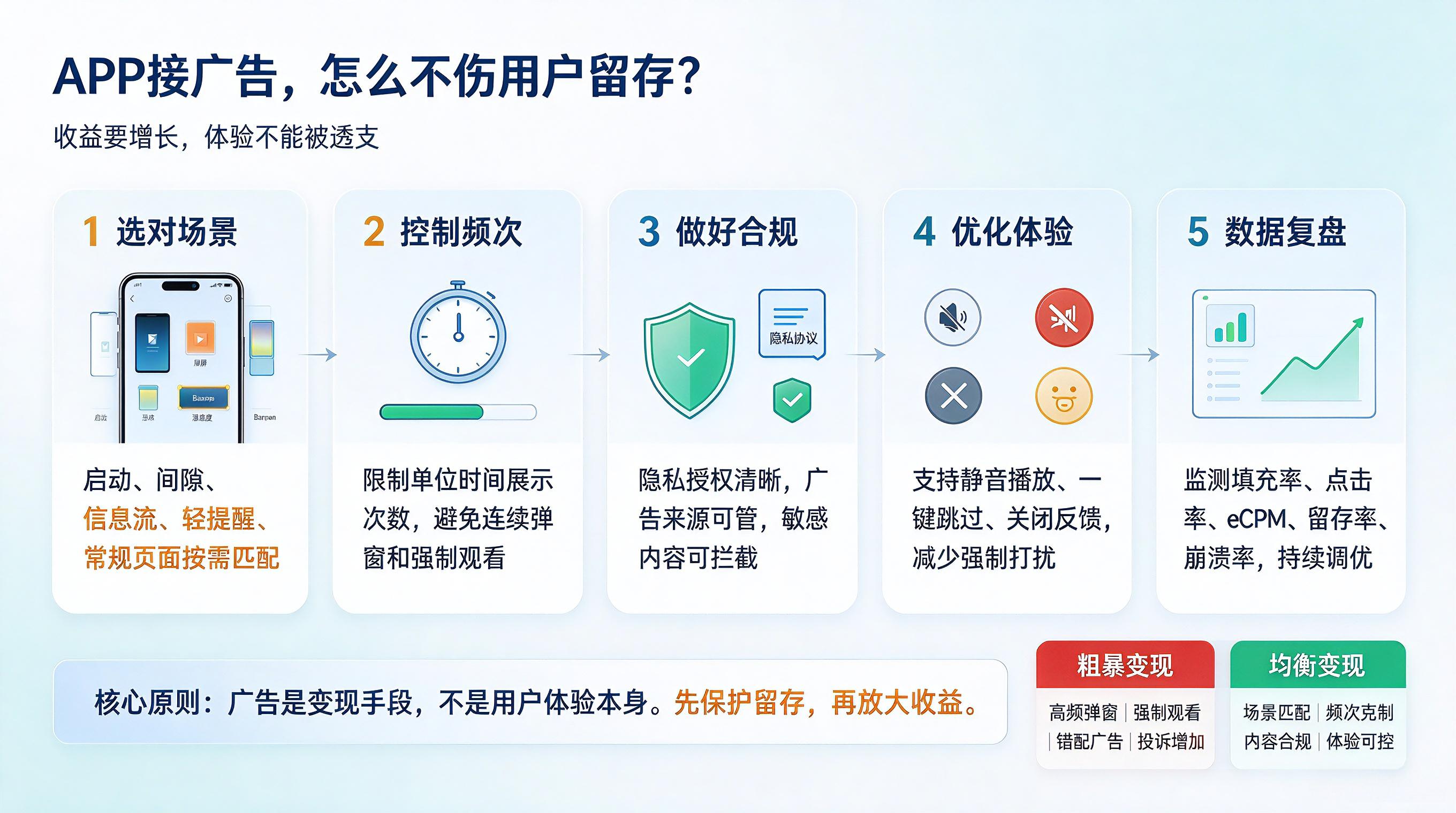 APP接广告变现的时候怎么不伤用户留存?